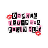 DT is a Fugly Slut Bold Kiss-Cut Sticker