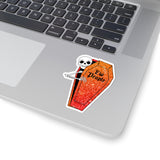 Ew People Skeleton in Coffin Eerie Kiss-Cut Sticker