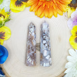 Blue Flower Agate Tower - You Choose