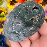Druzy Moss Agate Palms - You Choose