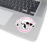 What Doesn't Kill You, Disappoints Me Edgy Skull Kiss-Cut Sticker, Halloween Sticker