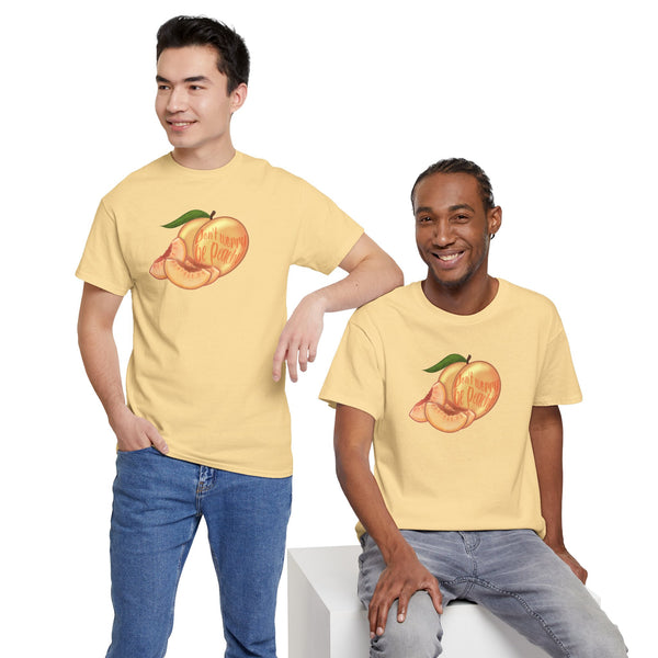 Don't Worry, Be Peachy Unisex Heavy Cotton Tee