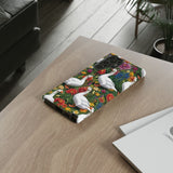 Floral Porch Goose Phone Case, Vibrant Phone Cover, Nature Lover Gift, Cute Animal Case, Spring Floral Design, Eco-Friendly Tech Accessory