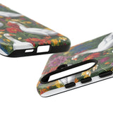 Floral Porch Goose Phone Case, Vibrant Phone Cover, Nature Lover Gift, Cute Animal Case, Spring Floral Design, Eco-Friendly Tech Accessory