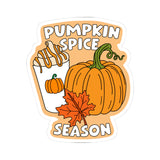 Pumpkin Spice Season Sticker, Kiss-Cut Fall Pumpkin Latte Sticker