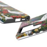 Floral Porch Goose Phone Case, Vibrant Phone Cover, Nature Lover Gift, Cute Animal Case, Spring Floral Design, Eco-Friendly Tech Accessory