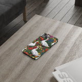 Floral Porch Goose Slim Phone Case - Nature Love, Cute Gift, Trendy Accessories, Farmhouse Decor, Animal Phone Cover