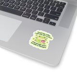 “Touch My Coffee I Will Slap You” Funny Frog Kiss-Cut Sticker