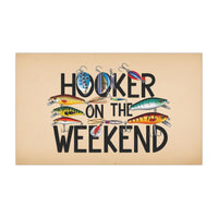 Fishing Car Magnets | Hooker On The Weekend | Fun Gifts for Anglers, Outdoor Adventures, Road Trips, Car Decor, Fishing Enthusiasts