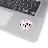 What Doesn't Kill You, Disappoints Me Edgy Skull Kiss-Cut Sticker, Halloween Sticker