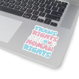 Trans Rights Are Human Rights Kiss-Cut Sticker, Trans Pride