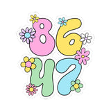 8647 Anti Trump Pastel Floral Kiss-Cut Sticker