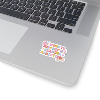 I Work to Support my Reading Addiction Bookish Kiss-Cut Sticker