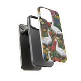 Floral Porch Goose Phone Case, Vibrant Phone Cover, Nature Lover Gift, Cute Animal Case, Spring Floral Design, Eco-Friendly Tech Accessory