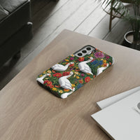 Floral Porch Goose Phone Case, Vibrant Phone Cover, Nature Lover Gift, Cute Animal Case, Spring Floral Design, Eco-Friendly Tech Accessory