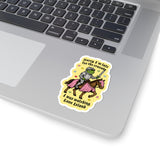 Sorry I'm Late for the Crusade, I Was Watching Love Island Kiss-Cut Sticker, Funny Medieval Sticker