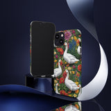 Floral Porch Goose Phone Case, Vibrant Phone Cover, Nature Lover Gift, Cute Animal Case, Spring Floral Design, Eco-Friendly Tech Accessory