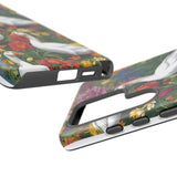 Floral Porch Goose Phone Case, Vibrant Phone Cover, Nature Lover Gift, Cute Animal Case, Spring Floral Design, Eco-Friendly Tech Accessory