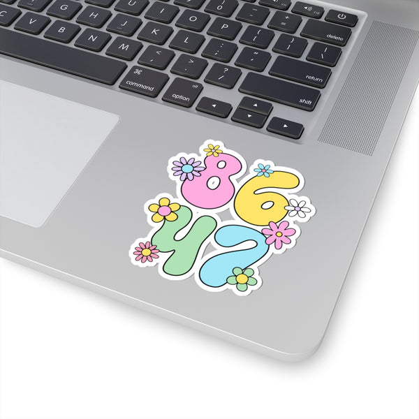 8647 Anti Trump Pastel Floral Kiss-Cut Sticker