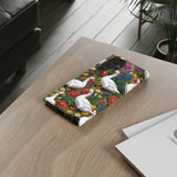 Floral Porch Goose Phone Case, Vibrant Phone Cover, Nature Lover Gift, Cute Animal Case, Spring Floral Design, Eco-Friendly Tech Accessory