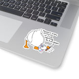 Respect Trans Pronouns goose Sticker | Kiss-Cut Sticker, Pronoun Advocacy