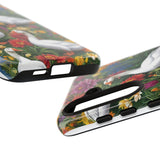 Floral Porch Goose Phone Case, Vibrant Phone Cover, Nature Lover Gift, Cute Animal Case, Spring Floral Design, Eco-Friendly Tech Accessory
