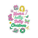 Have a Holly Dolly Christmas Kiss-Cut Sticker, Dolly Parton Inspired Sticker