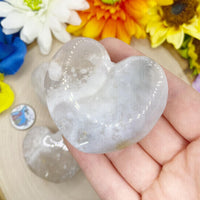 Flower Agate Hearts - You Choose