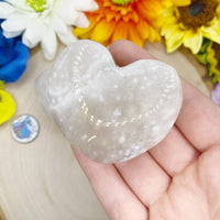 Flower Agate Hearts - You Choose