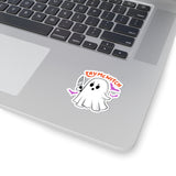 Try Me Witch Spooky Ghost Kiss-Cut Sticker, Halloween Sticker