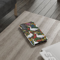 Floral Porch Goose Phone Case, Vibrant Phone Cover, Nature Lover Gift, Cute Animal Case, Spring Floral Design, Eco-Friendly Tech Accessory