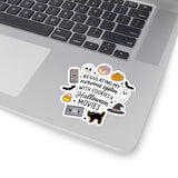 Regulating My Nervous System with Cookies & Halloween Movies Seasonal Sticker, Kiss-Cut Halloween Sticker
