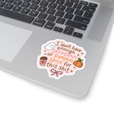 Fall, Halloween Themed Sticker "I don't have enough serotonin or pumpkin spice for this shit", Funny Seasonal Sticker