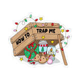 How to Trap Me with Christmas Kiss-Cut Sticker, Christmas lights, cookies, cozy treats