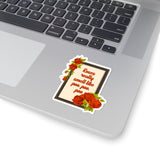 Outkast Inspired 'Roses Really Smell Like Poo, Poo, Poo' Floral Quote Kiss-Cut Sticker