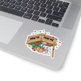 How to Trap Me with Christmas Kiss-Cut Sticker, Christmas lights, cookies, cozy treats