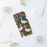 Floral Porch Goose Phone Case, Vibrant Phone Cover, Nature Lover Gift, Cute Animal Case, Spring Floral Design, Eco-Friendly Tech Accessory