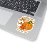 Pumpkin Spice Season Sticker, Kiss-Cut Fall Pumpkin Latte Sticker