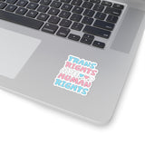 Trans Rights Are Human Rights Kiss-Cut Sticker, Trans Pride