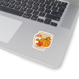 Pumpkin Spice Season Sticker, Kiss-Cut Fall Pumpkin Latte Sticker