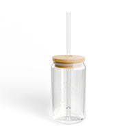 Be The Wildly Free Sipper Glass, 16oz | Clear Glass Drinkware, Perfect for Smoothies, Juices, Home Decor, Gift Ideas, Summer Parties