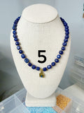 Custom Lapis Lazuli Handmade Stainless Steel Beaded Necklace