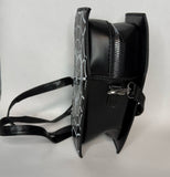 Small Novelty PU Leather Heart Coffin Bag, Fanny Pack, Coffin Shaped Crossbody Bag