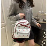 Polyester Red Bow Bag Set, Backpack Bag Set