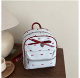 Polyester Red Bow Bag Set, Backpack Bag Set
