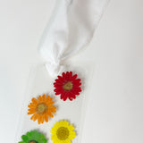 Rainbow Daisy Floral bookmark | real pressed flower bookmark | Mother’s Day gift | book lovers gift
