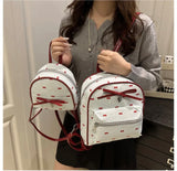 Polyester Red Bow Bag Set, Backpack Bag Set