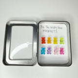 Rainbow Gummy Bear Fridge Magnets, Kawaii Magnets, Refrigerator Magnets, Magnet Gift, Set of 8