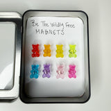 Rainbow Gummy Bear Fridge Magnets, Kawaii Magnets, Refrigerator Magnets, Magnet Gift, Set of 8