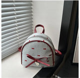 Polyester Red Bow Bag Set, Backpack Bag Set